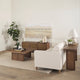 Grier Medium Brown Solid Wood & Cane Console Table