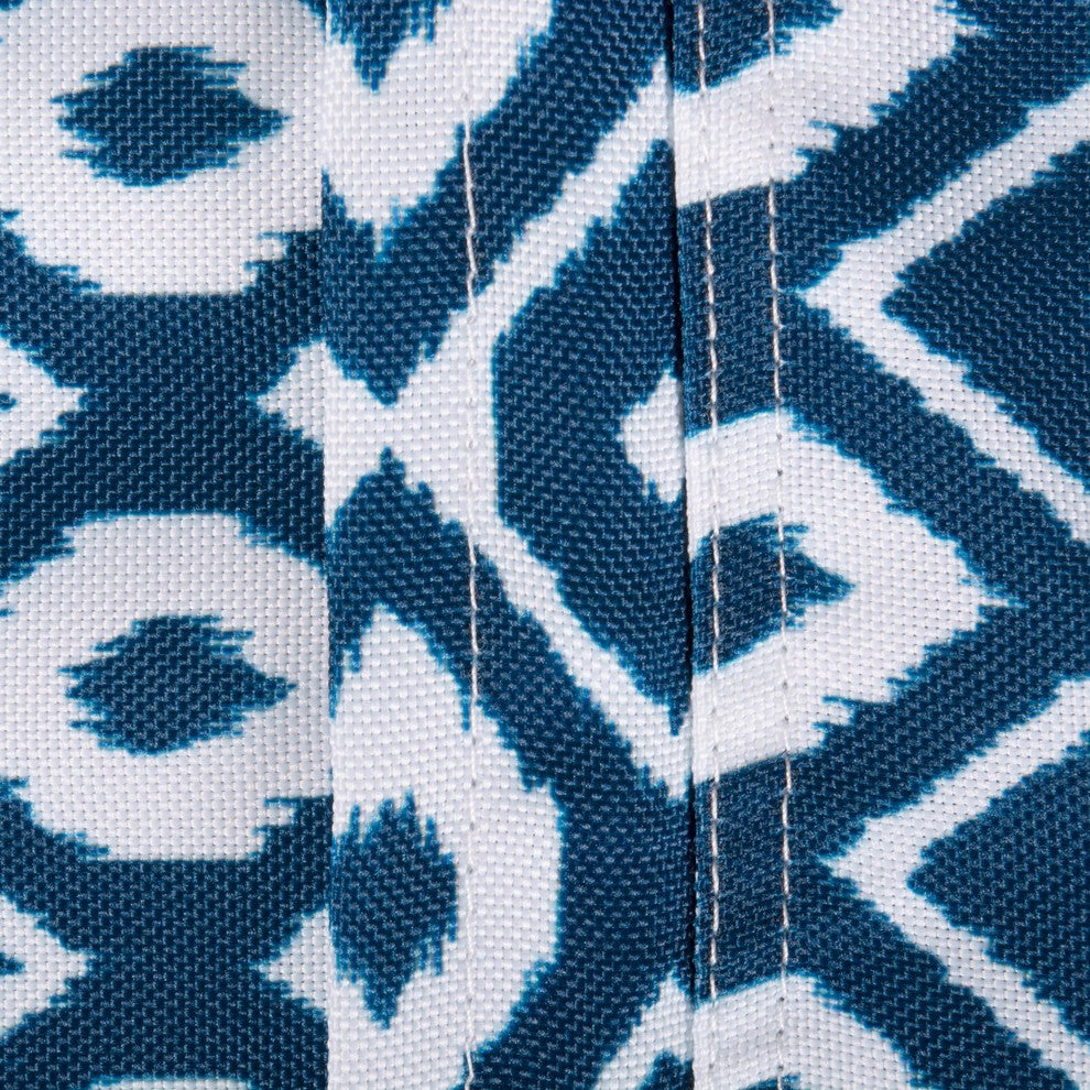 DII Blue Ikat Outdoor Tablecloth With Zipper 60"x84"