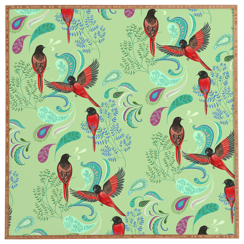 Deny Designs Pimlada Phuapradit Scarlet Minivet Framed Wall Art