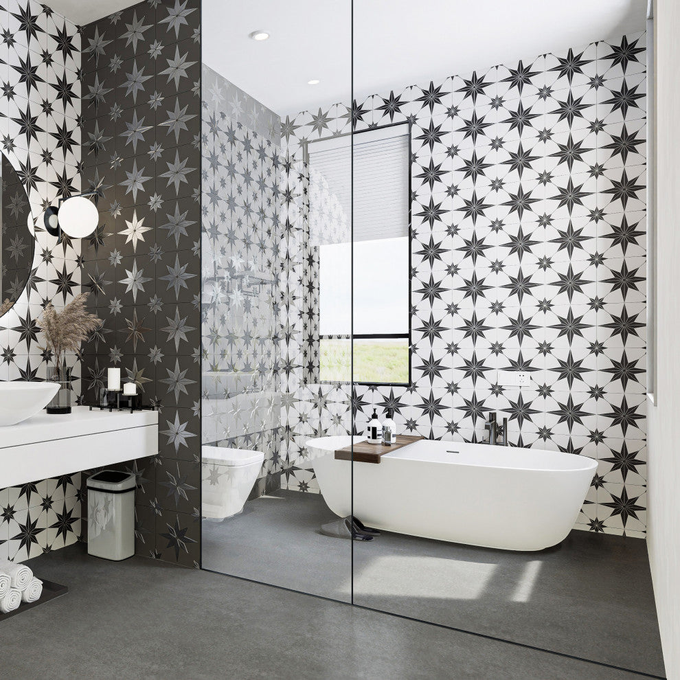 Stella Luxe Nero Porcelain Floor and Wall Tile