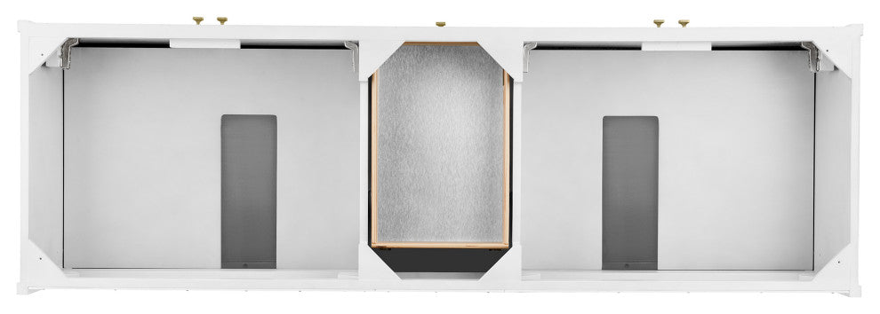 Chicago 72" Double Vanity, Glossy White, No Top