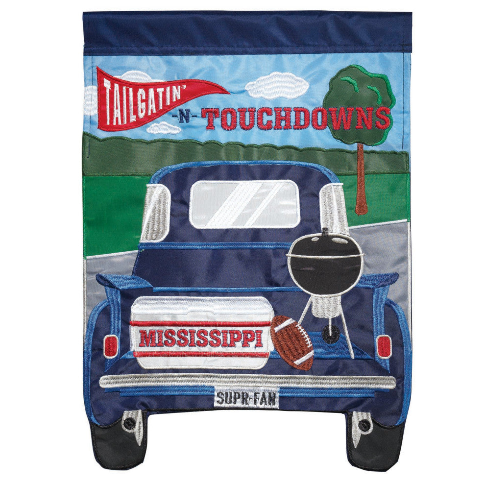 Flag Mississippi Tailgatin 13x18