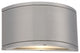 WAC Lighting Tube LED Outdoor Half Cylinder Up Down Wall Light, Brushed Aluminum