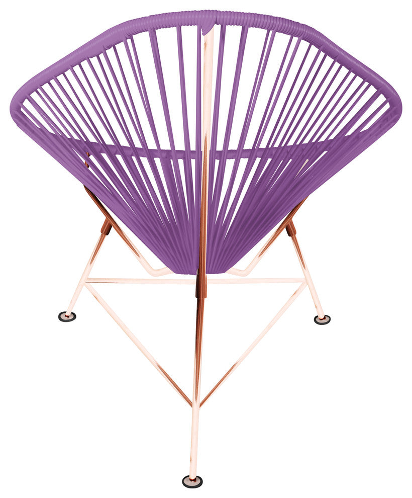 Junior Indoor/Outdoor Handmade Acapulco Chair, Orchid Weave, Copper Frame