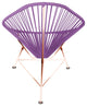 Junior Indoor/Outdoor Handmade Acapulco Chair, Orchid Weave, Copper Frame