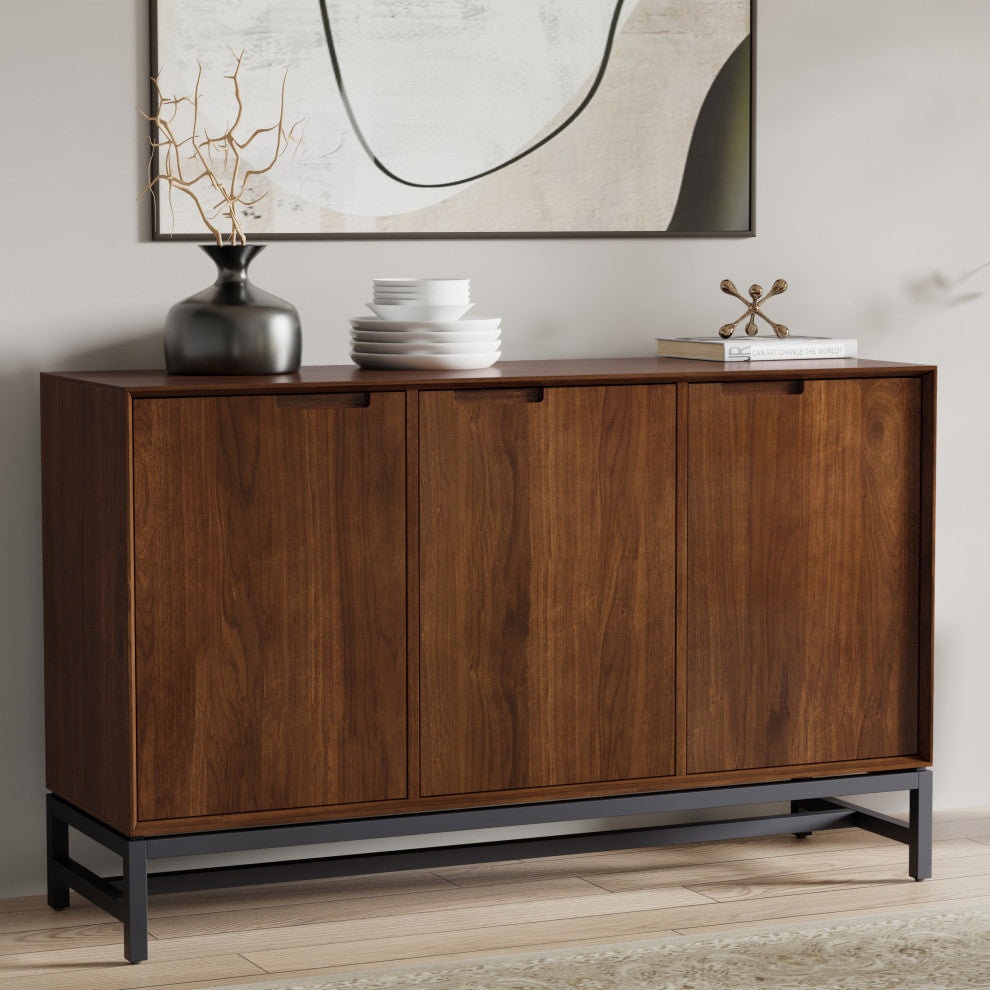 Banting 3 Door Sideboard Buffet, Natural Walnut