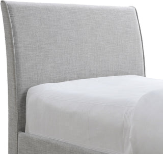 Myles Upholstered Trundle Bed, Gray, Twin, Linen Textured Fabric