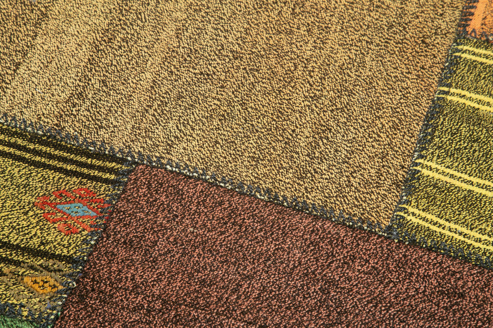 Rug N Carpet - Handmade Turkish 2' 9'' x 7' 3'' Vintage Patchwork Kilim Rug