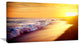 "Bright Yellow Sky With Foam Waves" Seashore Wall Art, 40"x20"