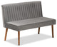 Venera Mid-Century Modern Dining Collection, Gray/Walnut Brown, 2-Piece Set