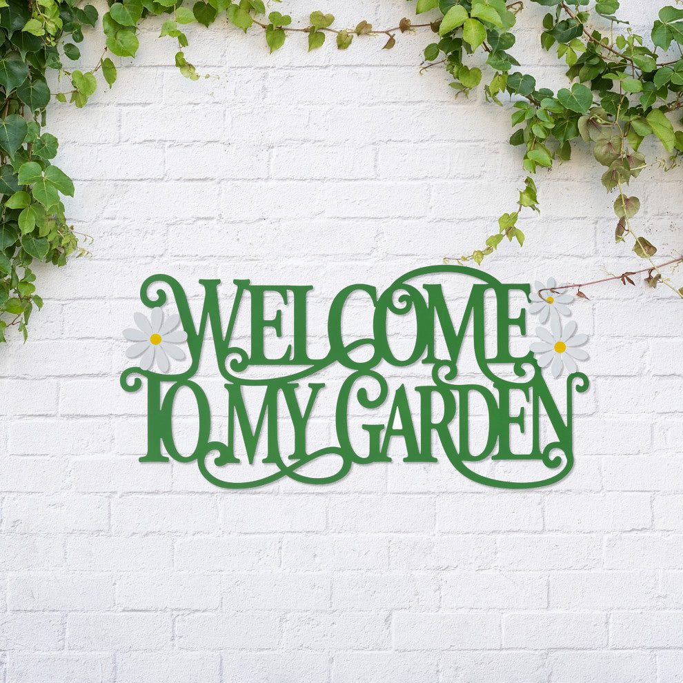 24"L "Welcome to My Garden"  Wall Decor