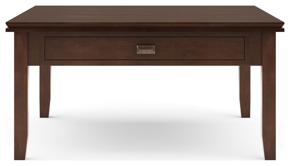 Artisan SOLID WOOD Square Coffee Table, Russet Brown