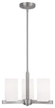 Livex Lighting 3 Light Brushed Nickel Chandelier - 1323-91