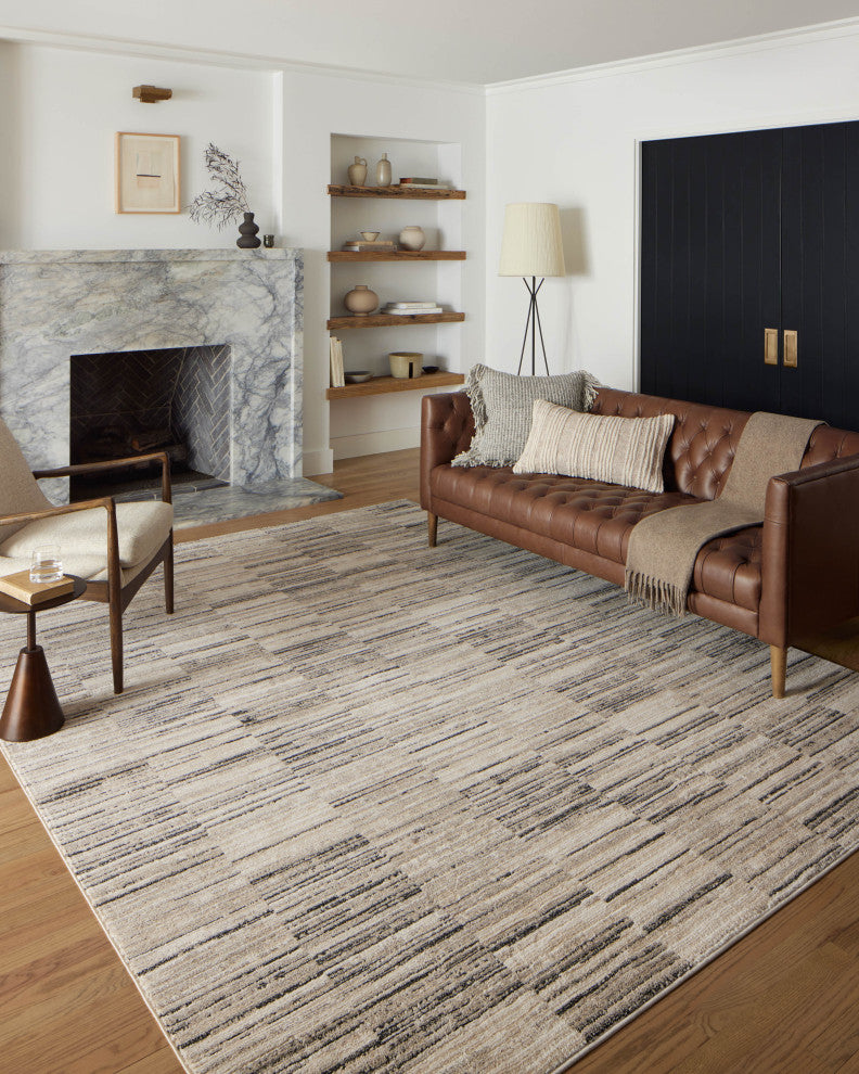 Loloi II Darby Charcoal / Sand 18" x 18" Sample Rug