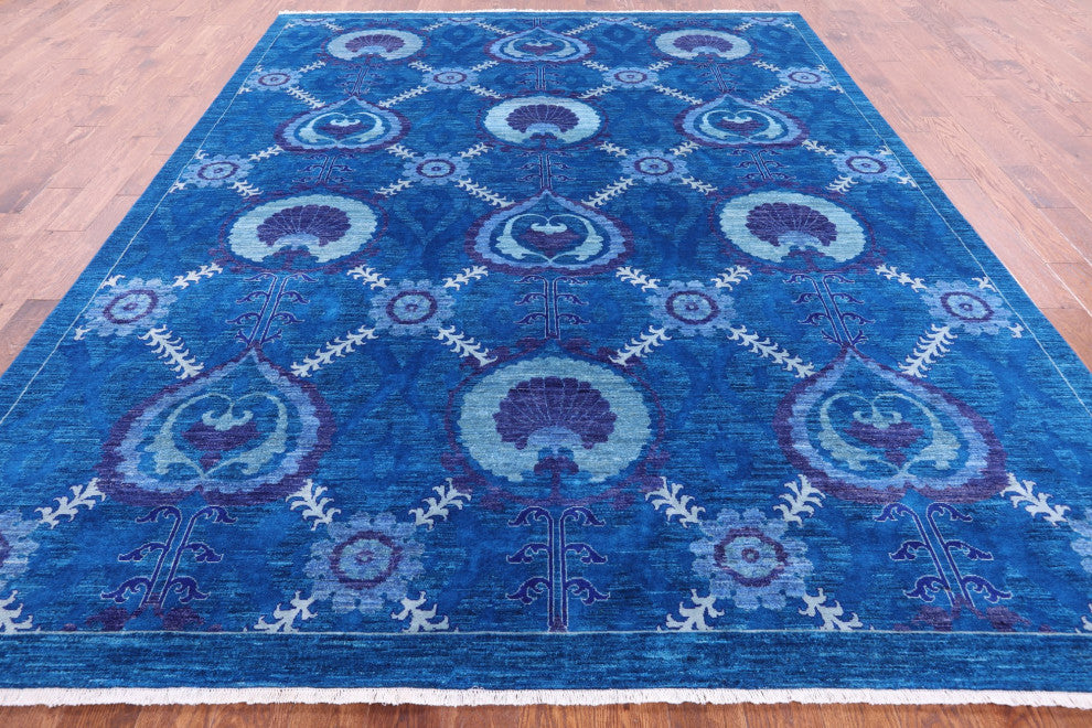 9' 0" X 11' 4" William Morris Hand Knotted Rug Q6563