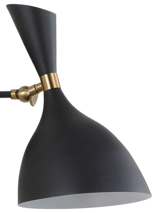 Josef 10" Iron Retro LED Wall Sconce, Black, Black/Brass Gold