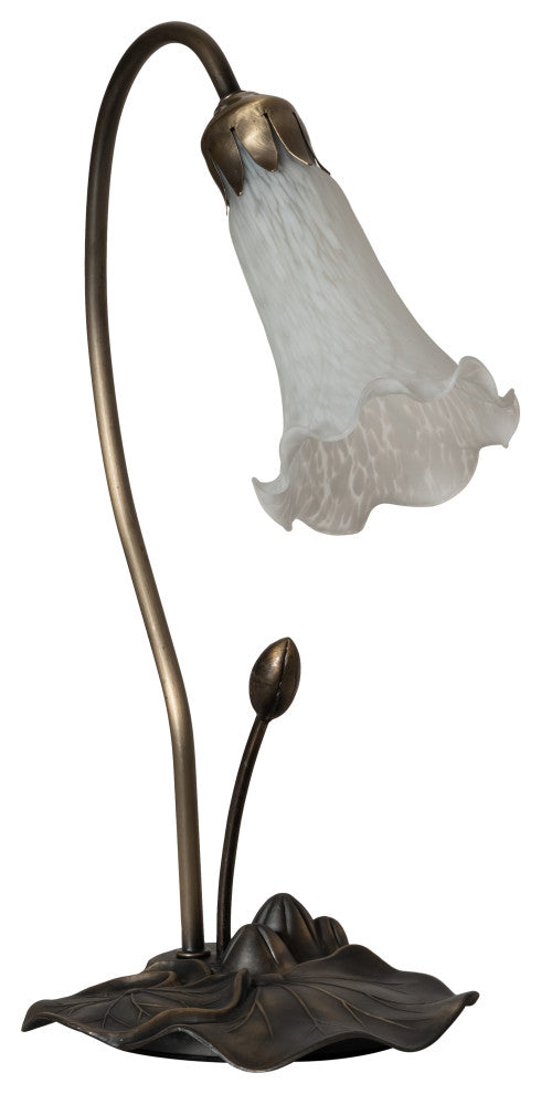 Meyda Lighting 13730 16" High White Pond Lily Accent Lamp