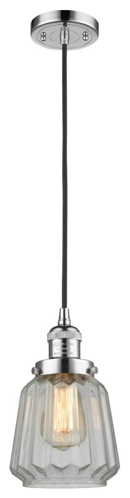 Chatham 1-Light Mini Pendant, Polished Chrome, Clear