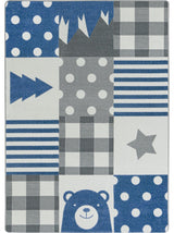 Patchwork Boy 5'4" x 7'8" area rug in color Blue Skies