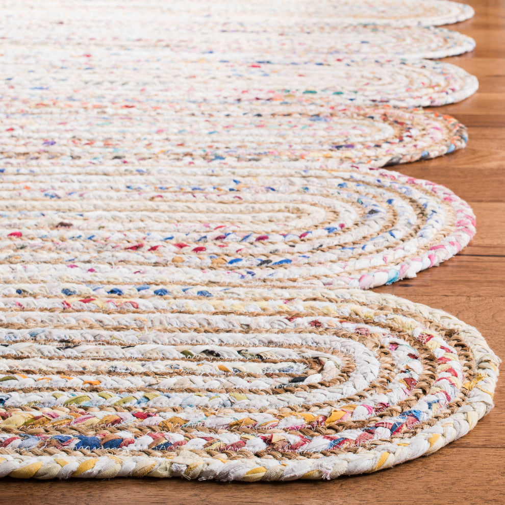 Safavieh Cape Cod Collection CAP208 Rug, Ivory/Multi, 6' Square