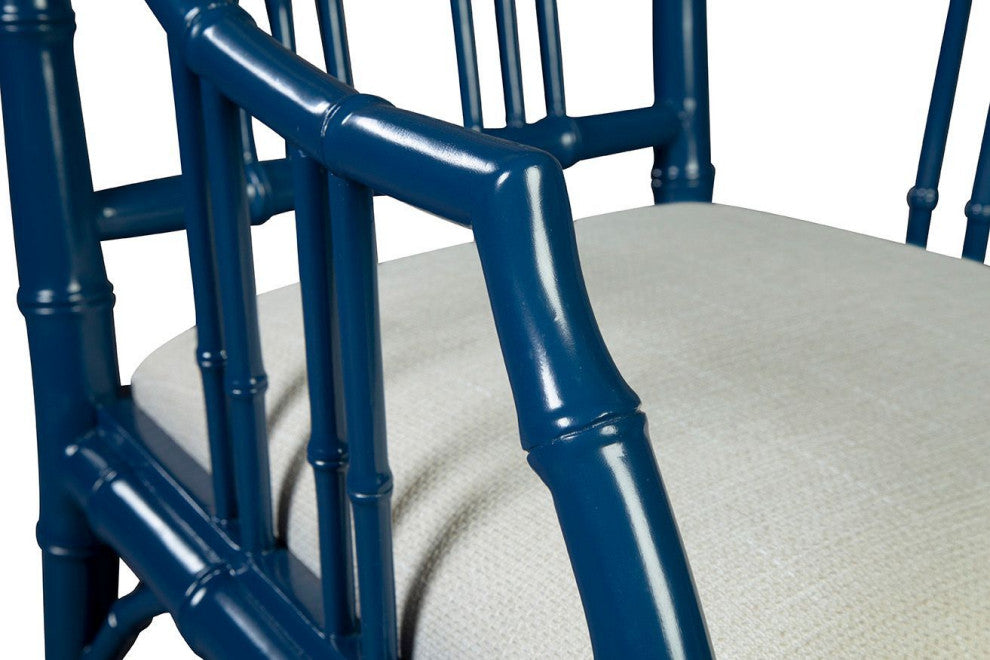 Riley Mahogany Dining Chair, Blue