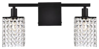 Elegant Lighting LD7008 Phineas 2 Light 18"W Bathroom Vanity - Black