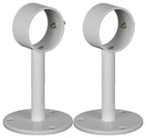Ceiling/Wall Bracket for 1 1/8" Rod, Glossy White, Set of 2