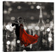 "Midnight in Paris (BW)" Stretched Canvas Giclee by Dianne Loumer, 18"x18"