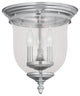 Livex 5021-35 3-Light Polished Nickel Ceiling Mount, Polished Nickel