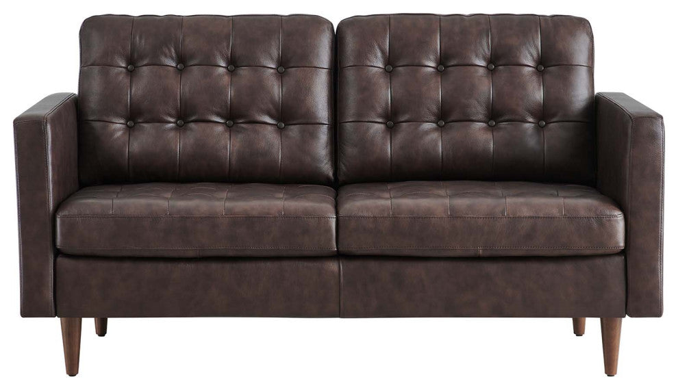 Exalt Tufted Vegan Leather Loveseat