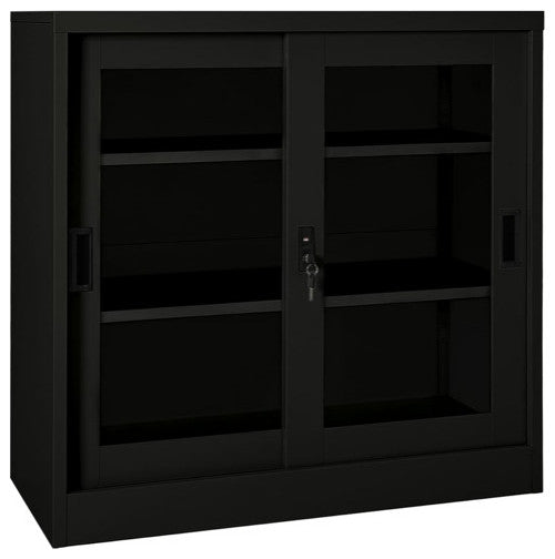 vidaXL Storage Cabinet Buffet Cabinet Sideboard Accent Cabinet Black Steel