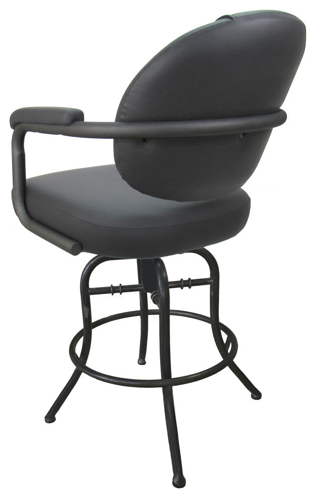 Swivel Tilt Metal Counter 26" 30" Bar Stool M-70, Gray Vinyl - Gray, 30"