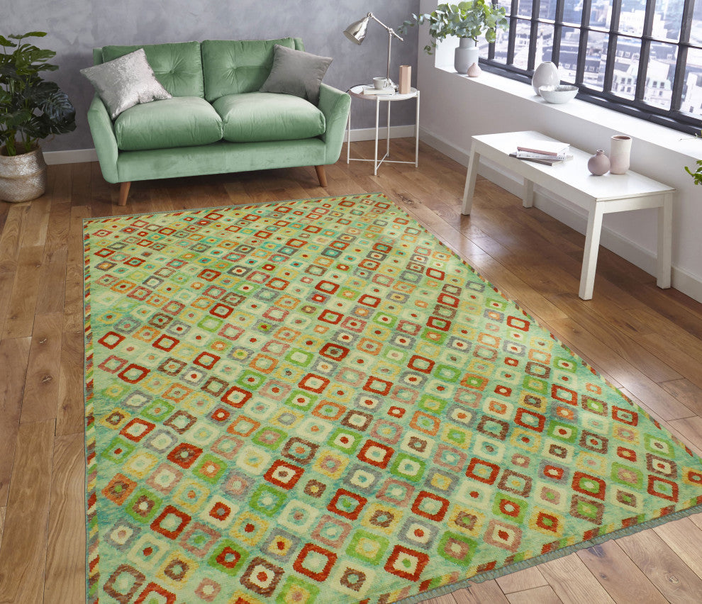 Balochi Aymme Red/Orange Rug, 6'5x9'8