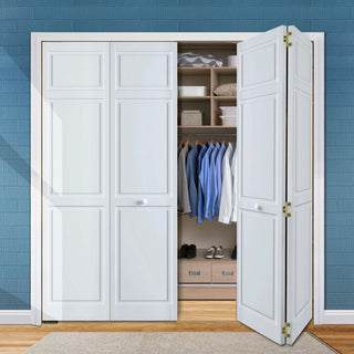 Bi-fold Closet, Door Traditional 6-Panel, White, 1"x24"x80"