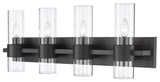 Zlite 343-4V-MB 4-Light Vanity, Clear