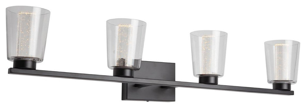 Dalton - Bathroom Vanity, Black, 4-Light