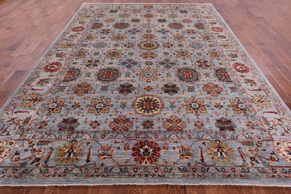 Persian Tabriz Handmade Wool Rug 8' 9" X 11' 11" Q7415
