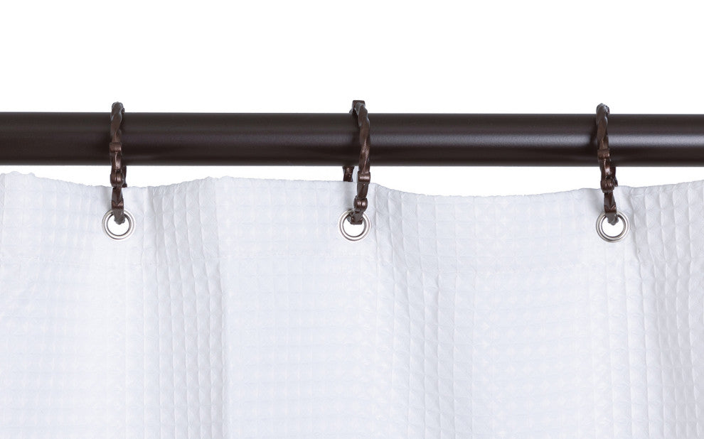 Utopia Alley Aluminum Hoop Shower Rod 45.7" Size by 22", Oil Rubbed Bronze