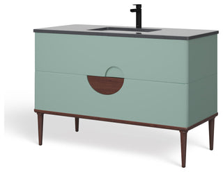 Rhonda Bath Vanity, Aloe Green, 48", Single Sink, Freestanding
