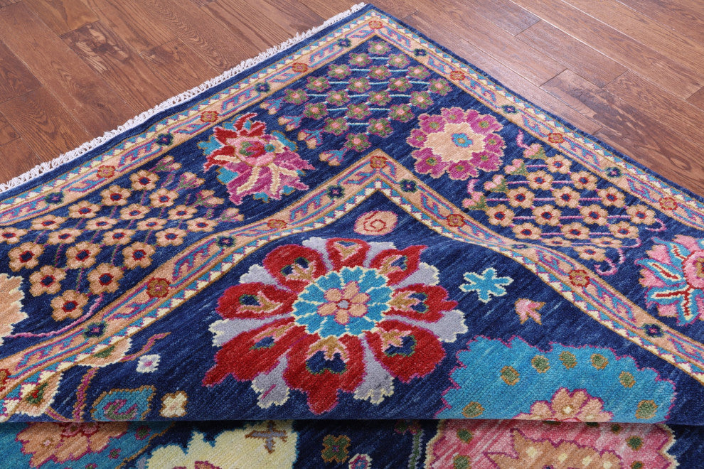 Hand-Knotted Turkish Oushak Wool Rug 9' 2" X 11' 10" - Q15420