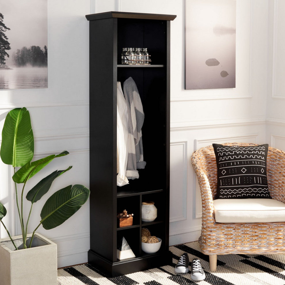 Safavieh Surrey 6 Shelf 2 Hook Hall Tree, Black