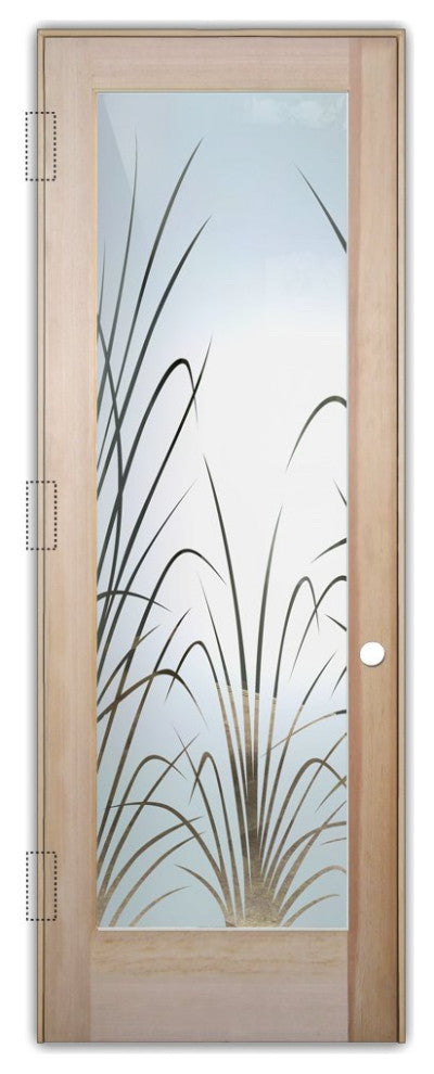 Interior Prehung Door or Interior Slab Door - Wispy Reeds - Douglas Fir...
