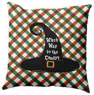 Witch Way to the Candy Accent Pillow, Nutmeg, 20"x20"