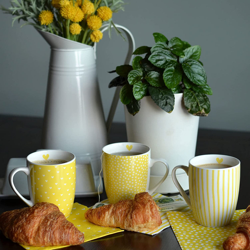 3 Piece Pop-yellow Mug Set