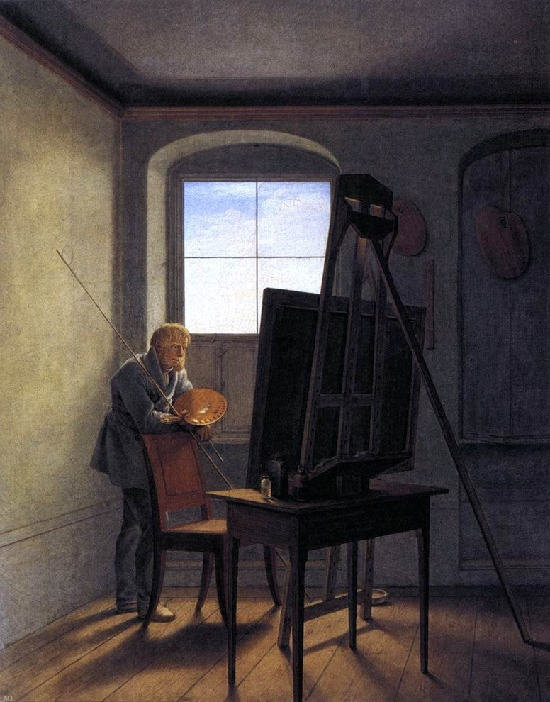 Georg Friedrich Kersting Caspar David Friedrich in his Studio Wrapped Canvas