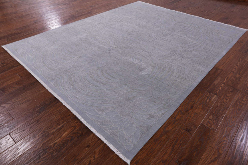 William Morris Hand Knotted Wool and Silk Rug 8' 1" X 10' 2" Q9441