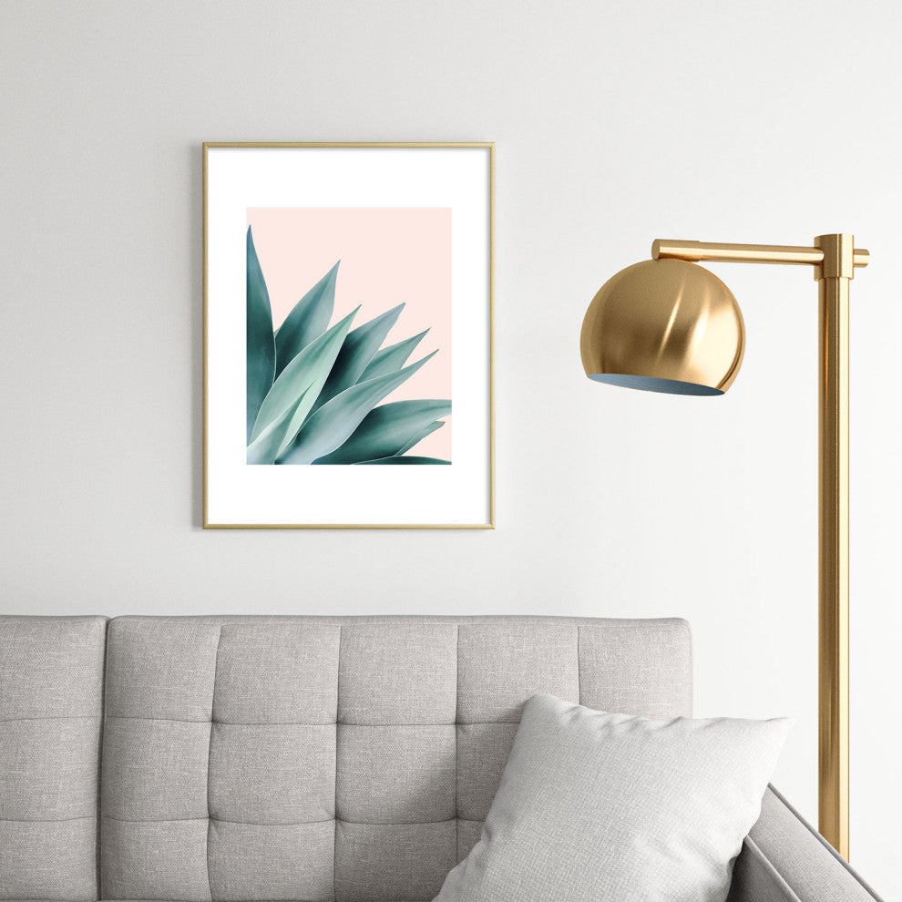 Gale Switzer Agave Flare II peach Metal Framed Art Print