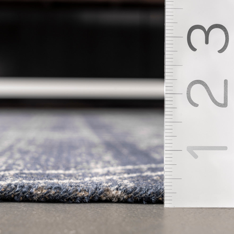 Nuloom Roberge Coastal Indoor/Outdoor Coastal Area Rug, Navy 2'x3'