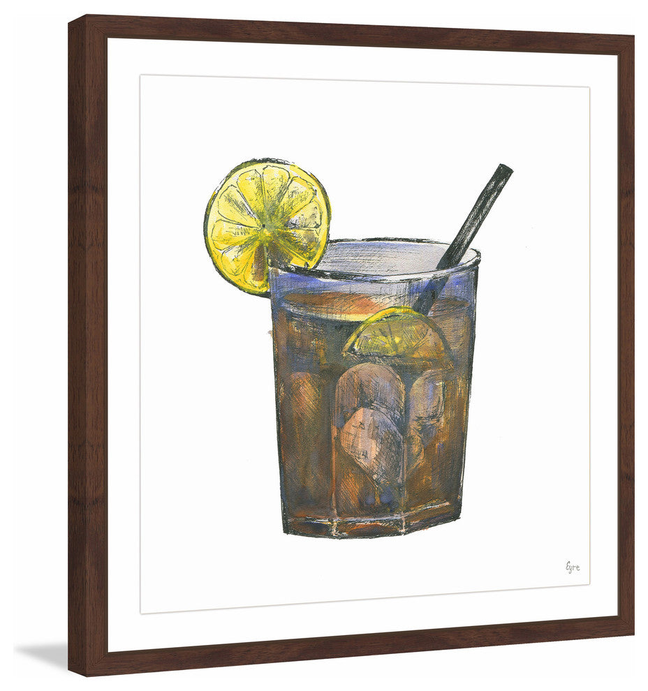 "Rhum Citron" Framed Painting Print, 12"x12"