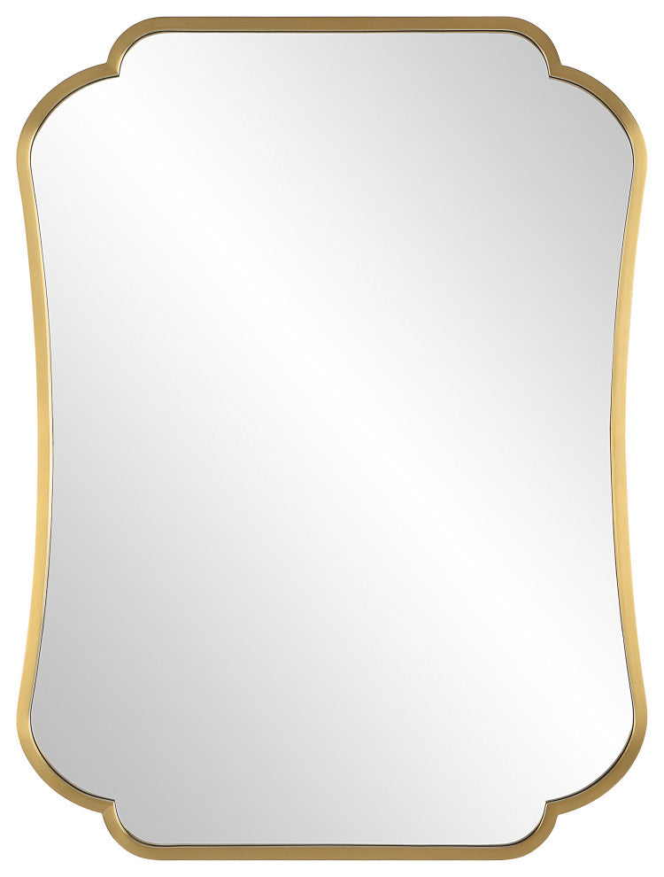 Athena Brushed Brass Mirror